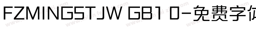 FZMINGSTJW GB1 0字体转换